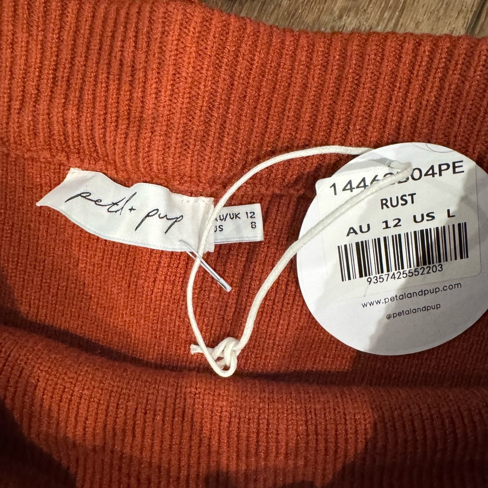 Petal & Pup 2PC Rust Wrap Sweater Top & Maxi Skirt - Picture 5 of 6